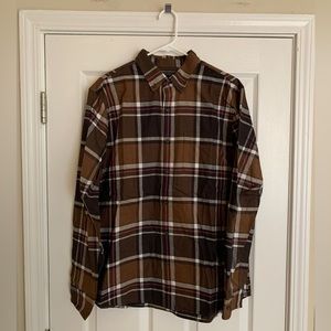 Men’s L Banana Republic Ultra-Soft Flannel Untucked Slim Fit Plaid Shirt